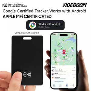 초박형 글로벌 GPS 안드로이드 트래커 카드 무선 충전 방수 스마트 지갑 트래커 카드 (구글 나의 찾기 앱 지원)