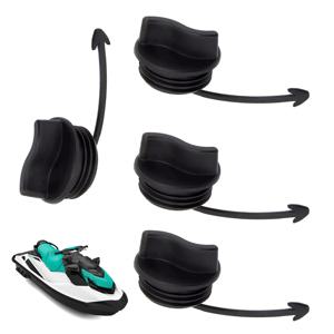 4Pcs 배수 플러그 교체 292001352 292001320 292002024   SeaDoo Spark RXT GTI GTX Wake와 호환되는 검정색 배수 플러그 및 O-링
