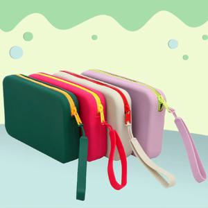 대용량 사각형 화장품 세면도구 보관 가방, 가정 및 여행용 다기능 디지털 수납함 정리함