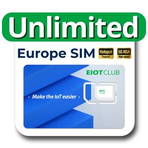 EIOTCLUB 무제한 데이터 SIM 카드, 영국 및 유럽 적용, 데이터 전용 SIM은 라우터, 와이파이 핫스팟, 노트북, 태블릿, 휴대폰과 호환됩니다