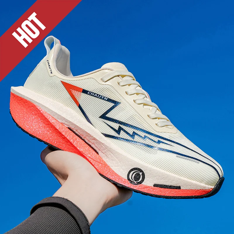 새로운 운동화 탄소 보드 마라톤 남성 스포츠 통기성 경량 여성의 편안한 운동 미끄럼 방지 운동화 캐주얼