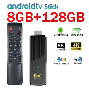 TV98 ATV X9 TV 스틱 8GB 128GB 안드로이드 14.0 올위너 H313 쿼드 코어 와이파이 4G 5G BT5.0 음성 비서 HD 4K 8K IPTV