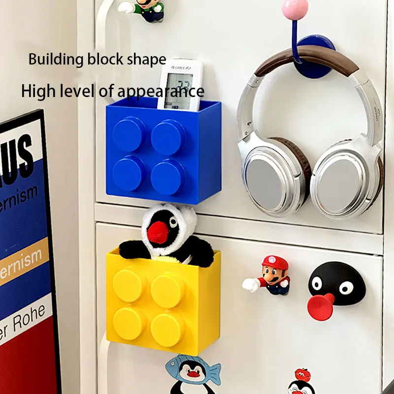 자석식 벽걸이형 좁은 테두리 주방 빨대, 랩 보관함, 냉장고 측면 보관 선반