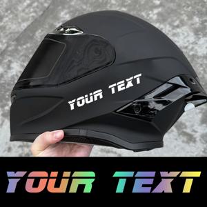 맞춤형 텍스트 높이 3.5CM 개인화된 오토바이 헬멧 스티커 방수 DIY 스쿠터 연료 탱크 전면 페어링 자동차 창문용