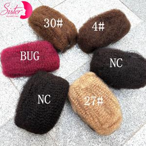 10-18인치 컬러 4C 아프로 킨키 벌크 인모 헤어 익스텐션 노 웨프트 50g/팩 브라질 레미 벌크 락스 마이크로 트위스트 브레이딩 헤어