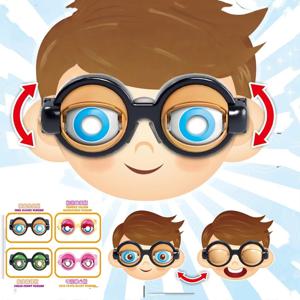 1개 재미있는 안경 미친 눈 소품 성인 어린이용 미친 눈꺼풀 큰 개구리 눈 장난감 파티 크리스마스 할로윈 용품