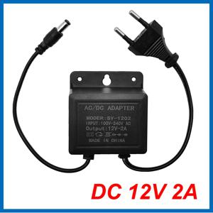 DC12V 2A 방수 EU 플러그 전원 어댑터 CCTV 보안 감시 AHD 카메라 충전기 NVR DVR 입력 AC100V-240V 5.5*2.1mm