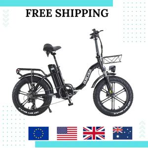 EU 20인치 팻 타이어 전기 자전거 장거리 250km 접이식 전기 자전거 50AH 팻바이크 전기 자전거