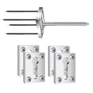 AB34-4-피스 세트 기둥 고정 장치 목재 난간 설치용 기둥 장착 키트 하드웨어