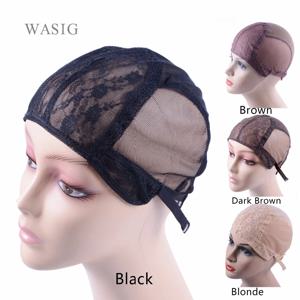 가발을 만들기위한 1 Pc 가발 모자 뒷면에 조절 가능한 스트랩 Glueless Weaving Wig Caps Hair Net Hairnets