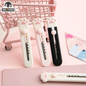 미스터페이퍼 미니 고양이 발톱 유틸리티 나이프 창의적이고 귀여운 편리한 수제 공예용 종이 절단 도구 학생용 문구 미술 용품