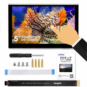OSOYOO 5 인치 IPS 용량 성 터치 스크린 RPi5 DSI LCD 디스플레이 모니터 Raspberry Pi 5 4 2 3 3B + 용 800x480 해상도