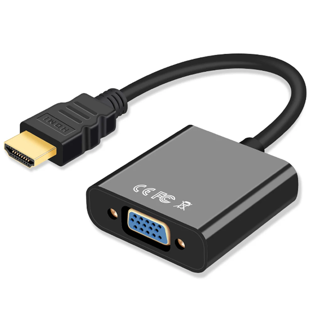 HDMI 호환 VGA 어댑터 디지털 아날로그 HDMI 호환 남성-Famale VGA 케이블 변환기 PC 노트북 태블릿 HDTV