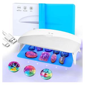 송진 UV 램프, 빠른 경화 UV/LED 송진 램프 플라스틱, UV 송진 키트용 이중 광원 램프 비즈, 48W, 30 개