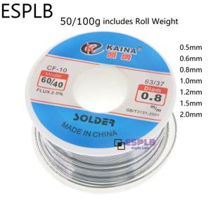ESPLB 50/100g CF-10 솔더 와이어 주석 0.5/0.6/0.8/1.0/1.2/1.5/2.0mm 롤 클린 로진 용접 코어 솔더링 와이어 플럭스 릴 튜브