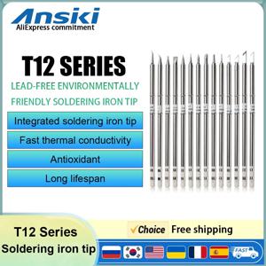 T12 납땜 스테이션용 T12 납땜 인두 팁 Hakko FX951 FX-950 용접 스테이션 범용 적용 불가 T65 납땜 인두