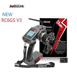 Radiolink RC6GS V3 2.4G 7 채널 RC 라디오 송신기 및 자이로 수신기 R7FG RC 자동차 보트 용 새로운 업그레이드 된 원격 컨트롤러