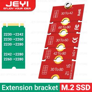 JEYI M.2 NGFF NVME SSD 확장 브래킷 전송 2230 2242 2260 2280 길이 확장 어댑터 브래킷 카드 플레이트 변경 긴 크기