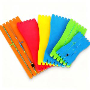 10개입 낚시 폼 스풀 EVA 폼 낚싯줄 와이어 랩 스트랜드 플레이트 보관 훅 리그 와인더 랜덤 컬러 낚시 도구 보관