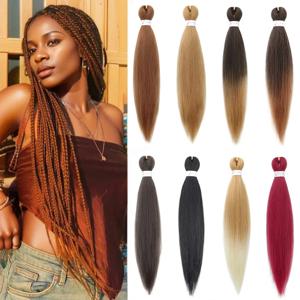 흑인 여성을위한 20 인치 합성 사전 뻗어 Braiding Ombre 머리 확장 Yaki Straight EZ Braid Hair Piece