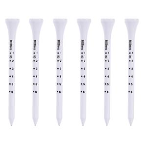 50 Pcs 83mm 나무 골프 티 전문 흰색 나무 줄무늬 디지털 스케일 골프 공 홀더 골프 액세서리 ﻿