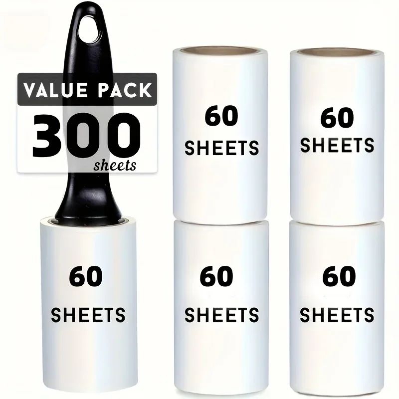 애완동물 제모용 매우 끈적한 린트 롤러 60매/롤, 개 및 고양이 소유자에게 이상적, 의류 및 가구 청소에 적합