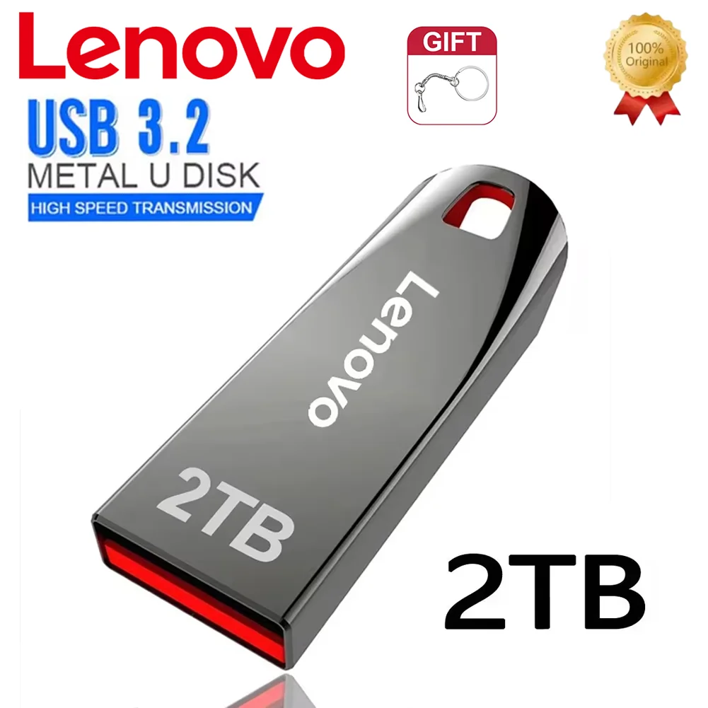 레노버 고속 3.2 USB 플래시 드라이브, 아이폰 스마트폰용, 2TB, 1TB 펜 드라이브, 512GB USB 스틱, 128GB 플래시 디스크