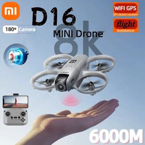 XIAOMI D16 미니 드론 180 °   8K 전기 조정 HD RC 듀얼 카메라 항공 사진 쿼드콥터 5면 장애물 회피