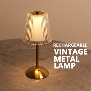 LED 테이블 램프 터치 센서 충전식 야간 조명 북유럽 인테리어 디밍 스탠드 LED 침대 옆 램프 레스토랑 호텔 바 침실