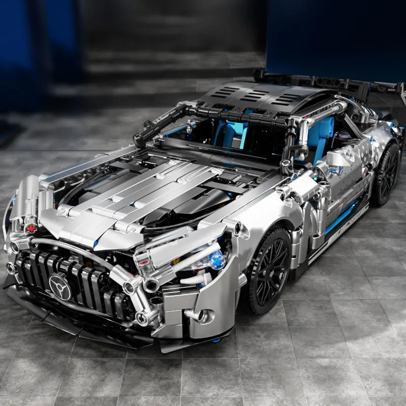 1466 PCS 레이싱카 블록 세트, 1:14 스케일 스포츠 차량 모델 키트 성인용, 소년 생일 선물용 장난감
