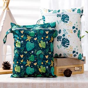 1Pc 26*36cm 습식 건식 가방 방수 재사용 가능한 지퍼가 달린 주머니 천 기저귀 여행 해변 풀 수영복 용 젖은 가방