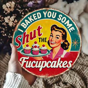 보헤미안 'I Baked You Some Cupcakes' 벽 예술 - 집, 카페, 바 및 차고 장식용 |   소박한 외관, 고품질 인쇄, 쉽게 걸 수 있음