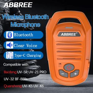 ABBREE 무선 블루투스 스피커 마이크 Baofeng UV-28 UV-21 PRO UV-32 Quansheng UV-K6 TK11 워키 토키 용 핸드 헬드 마이크