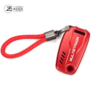 두카티 멀티스트라다 V2 V2S V4 V4S 1260S 950S CNC 알루미늄 오토바이 전자식 스타트 키 케이스 커버 키 쉘 액세서리