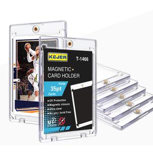 1/5/10PCS 클리어 카드 홀더 자석 흡착형 게임 스포츠 트레이딩 카드 디스플레이 케이스 케이팝 아이돌 사진 보호 슬리브