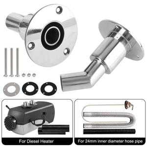 스테인레스 스틸 에어 디젤 벤트 히터 24mm 소켓 하드웨어 부품 스루 헐 배기 피팅 튜브 파이프 범용