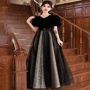 헤베 스타일 2025 신상 이브닝 드레스 우아한 블랙 프린세스 스타일 고급스러운 센세이션 볼 아름다운 롱 드레스 럭셔리 미니멀리스트