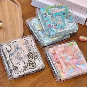 귀여운 고양이 스윙 A8 루즈 리프 클립 3인치 셀럽 카드 앨범 20페이지 DIY 아크릴 보관 카드 앨범 휴일 선물