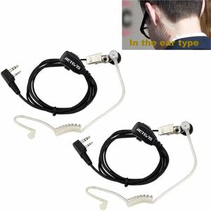 Retevis EAK001 워키 토키 헤드셋 Baofeng UV-5R BF-88E Retevis RT622 TYT 용 2Pin 에어 튜브 PTT 헤드폰 라디오