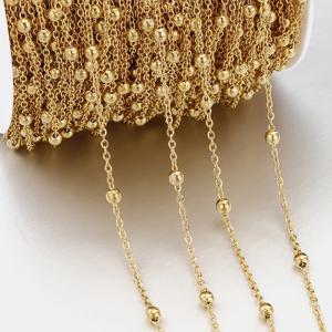 페이드 없음 2 미터 1 미터 스테인레스 스틸 비즈 체인 쥬얼리 만들기 DIY 목걸이 팔찌 액세서리 수제 볼 체인