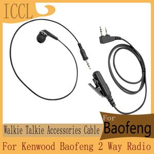 인이어 워키토키 액세서리, 분리형 케이블, 2핀, PTT 마이크, Kenwood Baofeng용 분리형 케이블, 양방향 라디오, 분리형
