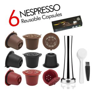 스테인레스 필터 메쉬가있는 네스프레소 머신 용 재사용 가능한 커피 캡슐 icafilas 리필 에스프레소 포드 주방 탬퍼 액세서리