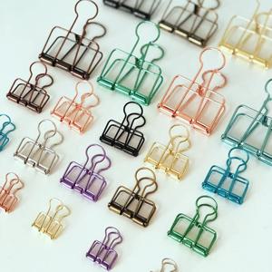 2-10 Pcs 종이 클립 슬리버 로즈 골드 바인더 클립 페이지 홀더 사무실 연구 바인더 클립 사진 클램프 사무실 학교 책상 주최자