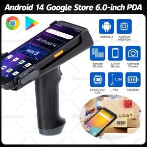 PDA 휴대용 ​​터미널 Google NFC PDA 8 코어 6.0 인치 Android14 WIFI 4G TC60이 장착 된 휴대용 1D/2D 바코드 스캐너 데이터 수집기