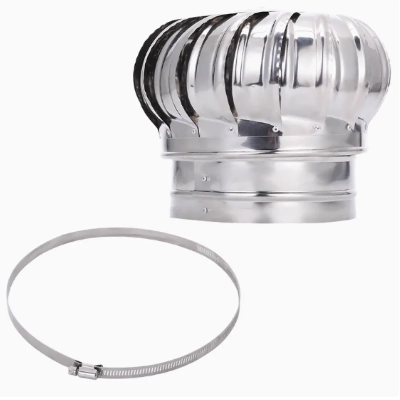 304 스테인레스 스틸 지붕 ​​인공 호흡기 풍력 터빈 공기 환기 다락방 인공 호흡기 110mm 150mm 200mm Pipefit 지붕 환기 팬