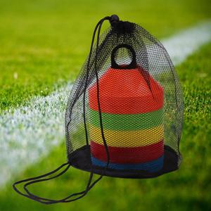 50 개/대 축구 콘 연습 장비 용품 게임 코칭 축구 정원 야외 활동을위한 휴대용 크로스 훈련