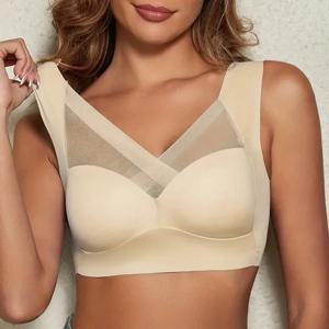 1Pc 여성 레이스 스포츠 브래지어 플러스 사이즈 원활한 브래지어 Bralette Backless 레이디 브래지어 조끼 여성 충격 방지 무선 L-3XL 수집