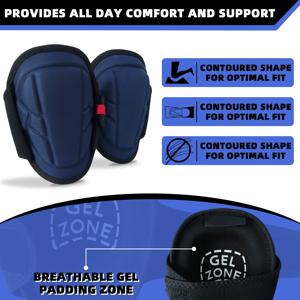 MELOTOUGH 조정 가능한 스트랩이 있는 무릎 패드, 작업용 무릎 패드, 내구성 있는 무릎 패드, 젤 무릎 패드