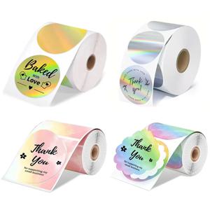 1롤 흰색 투명 라벨 스티커 원형 시리즈 M110/ M220/ M221/ M120/ M200 라벨 접착식 열전사 라벨지