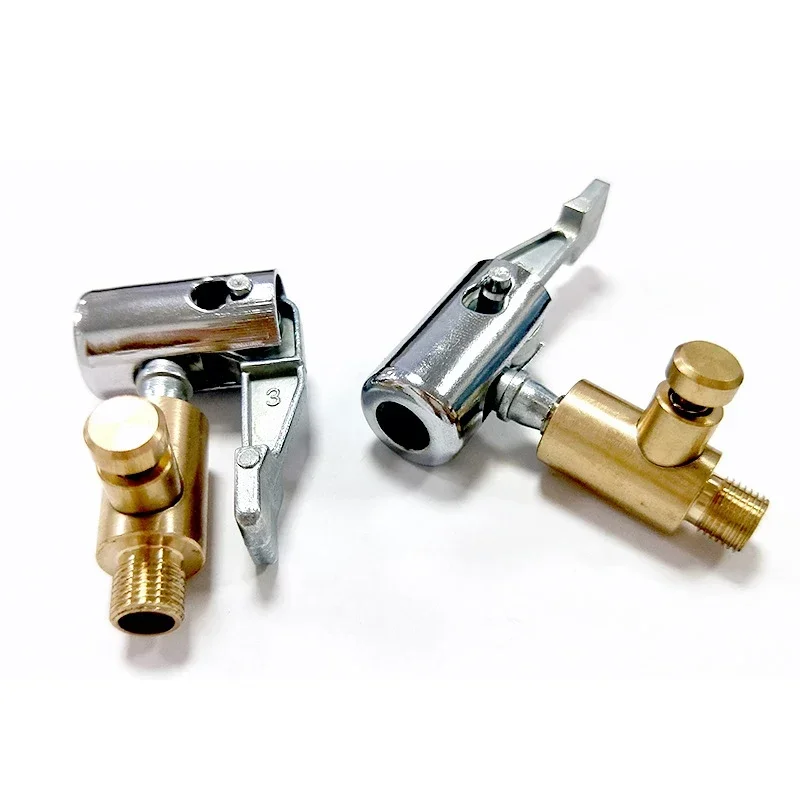 휴대용 타이어 노즐 클램프 인플레이터 펌프 커넥터 자동차 타이어 에어 척 인플레이터 컴프레서 디플레이터 밸브 어댑터 1개